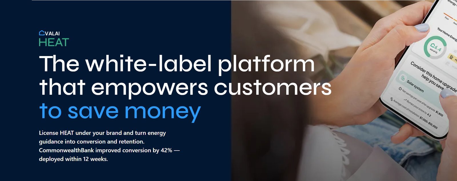 ValAi HEAT platform — white-label home energy product for banks
